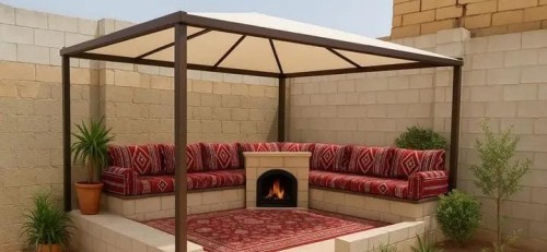 مظلات جلسات بواسطة مظلات وسواتر المحترف المتميز