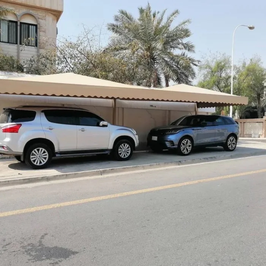 تركيب مظلات سيارات بالرياض بشكل إحترافي من مؤسسة مظلات وسواتر المحترف المتميز